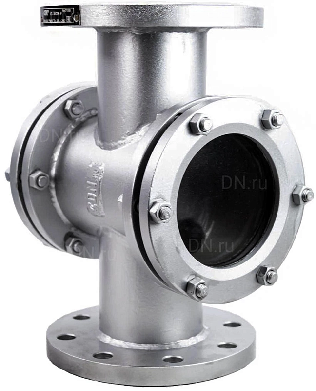 Стекло смотровое SG2-34G-F тип В ГОСТ 21836-2021 Ду125 Ру16, углеродистая сталь, фланцевое
