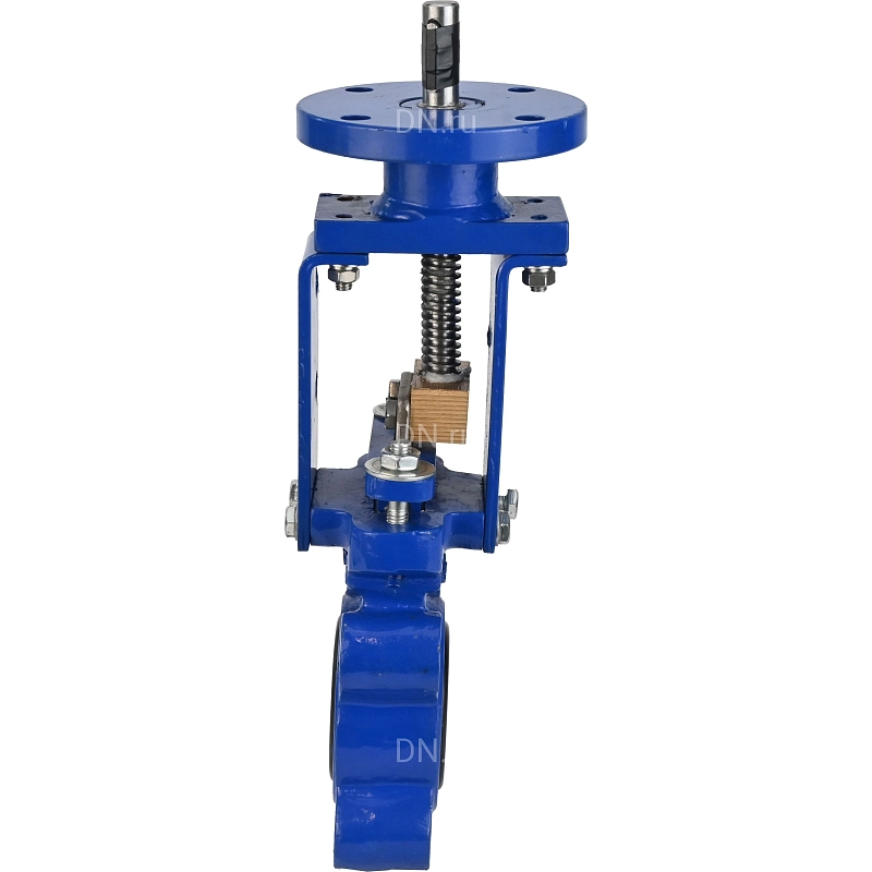 Задвижка шиберная Ду150 Ру10 WENZ двусторонняя, межфланцевая, шпиндель - голый невыдвижной, корпус - чугун GGG40, шибер - нержавеющая сталь 304, уплотнение - NBR, с ISO-фланцем (GVKN1331N-2W-Fb-ISO)